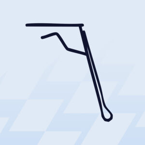 Portaprezzo per ripiani in vetro H.40